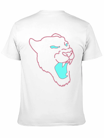Neon Panther Graphic Tee - Mens Black T-Shirt