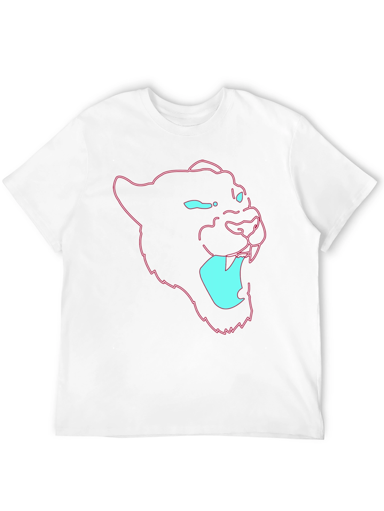 Neon Panther Graphic Tee - Mens Black T-Shirt