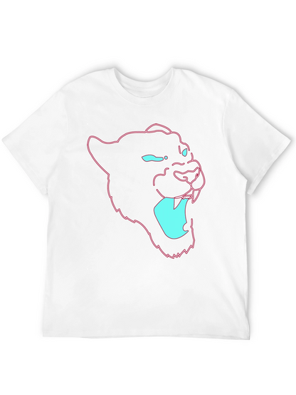 Neon Panther Graphic Tee - Mens Black T-Shirt