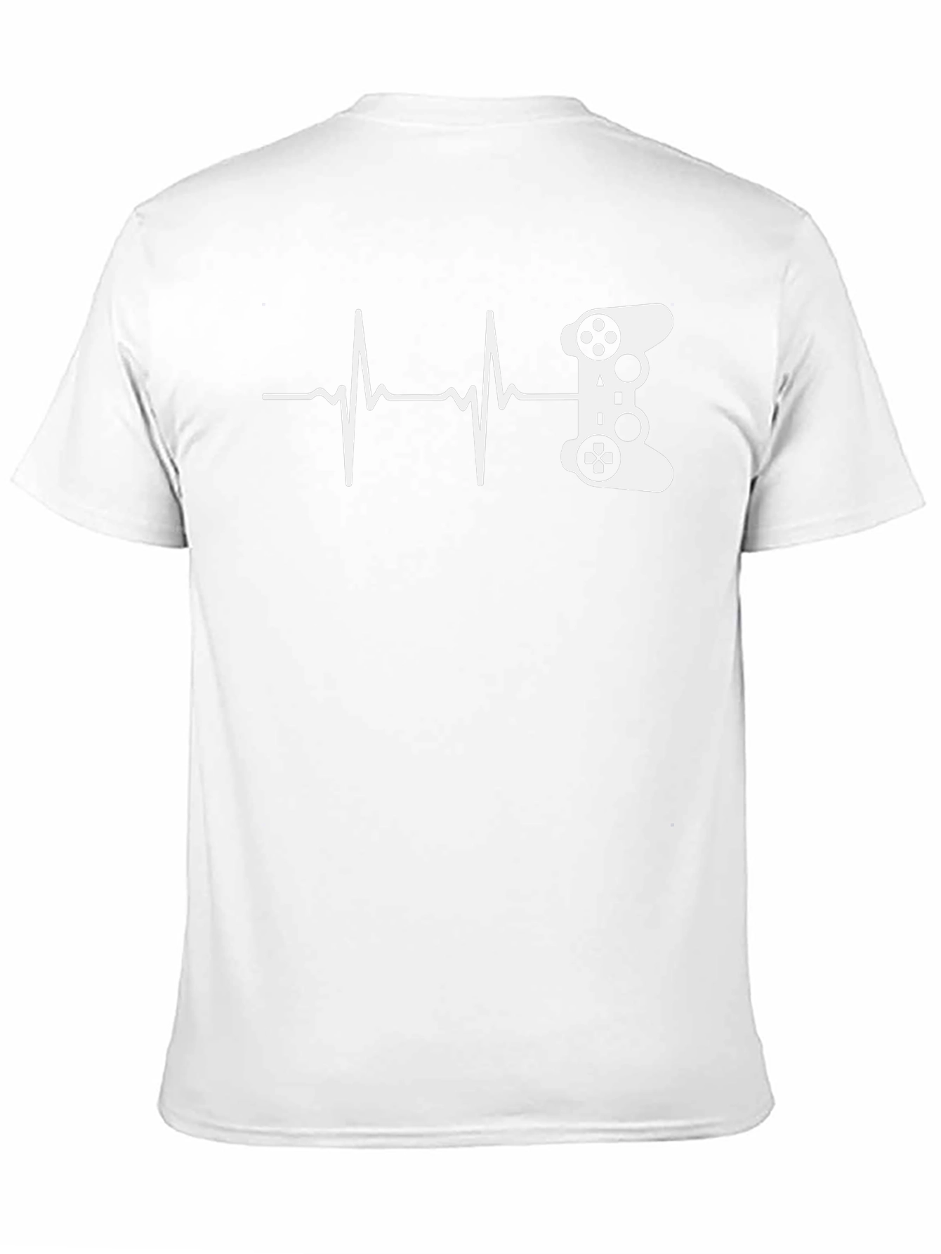 Gamer Heartbeat T-Shirt - Black Cotton Graphic Tee