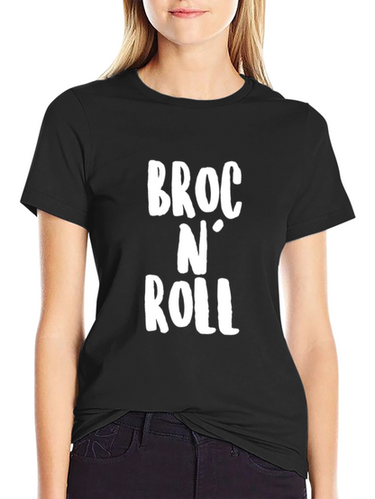 Broc N Roll Graphic Tee - Trendy Slogan T-Shirt