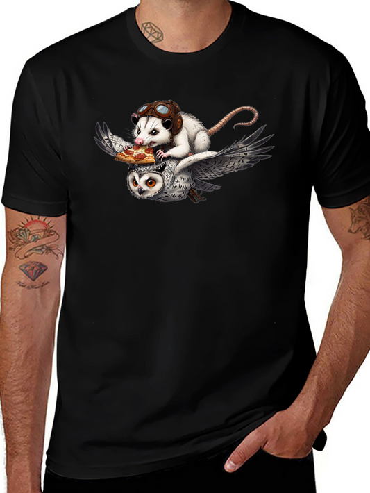 Opossum & Owl Pizza Flight T-Shirt