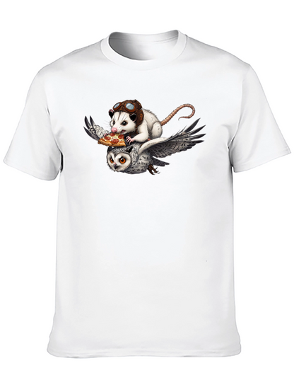 Opossum & Owl Pizza Flight T-Shirt