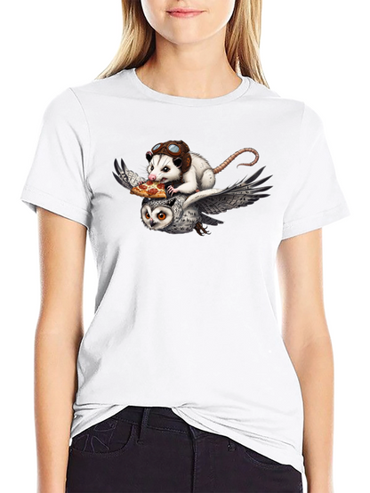 Opossum & Owl Pizza Flight T-Shirt