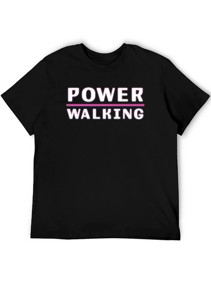 Power Walking Graphic Tee - Black Unisex T-Shirt