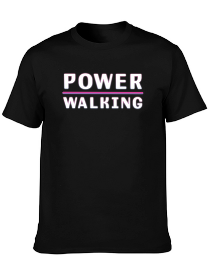 Power Walking Graphic Tee - Black Unisex T-Shirt