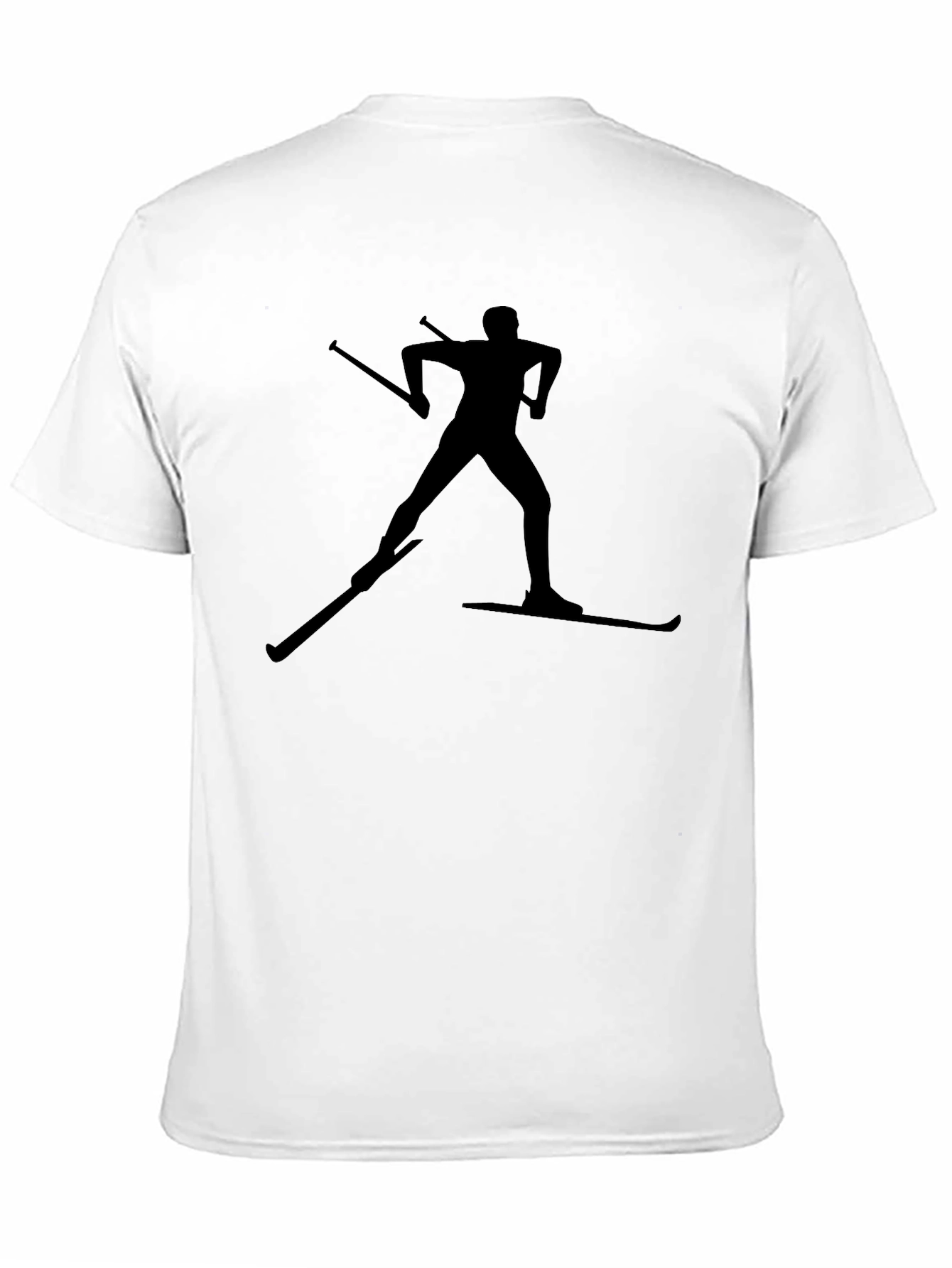 Skiing Silhouette Graphic Tee - Black