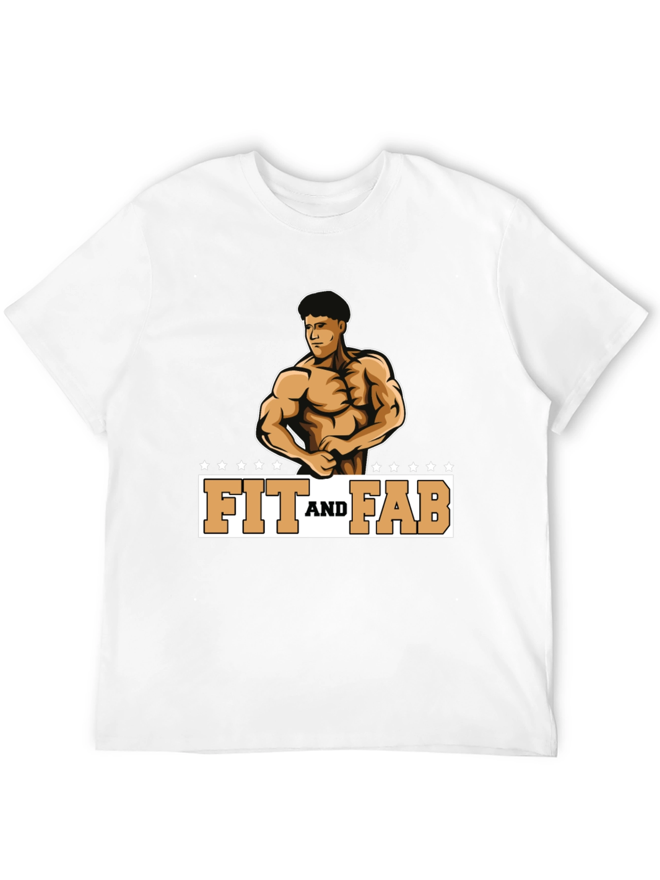 Fit and Fab Black Graphic Tee - Gym Ready