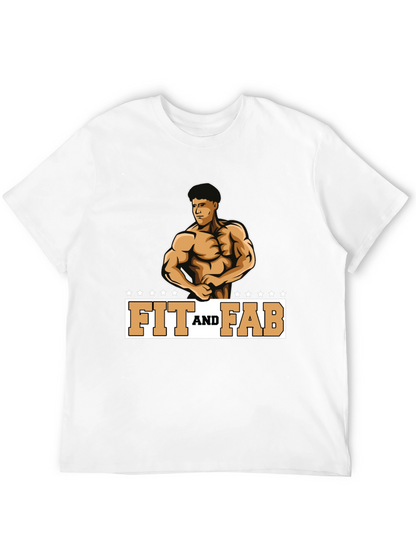 Fit and Fab Black Graphic Tee - Gym Ready