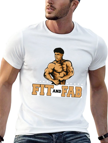 Fit and Fab Black Graphic Tee - Gym Ready
