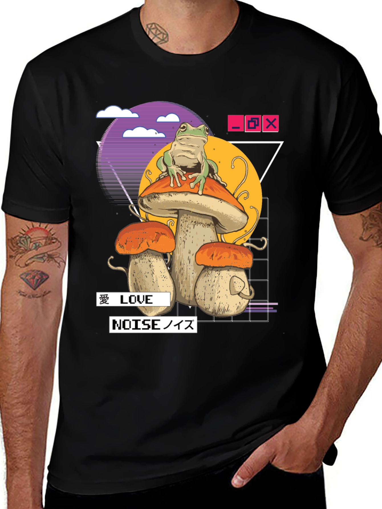 Frog on Mushroom Aesthetic T-Shirt