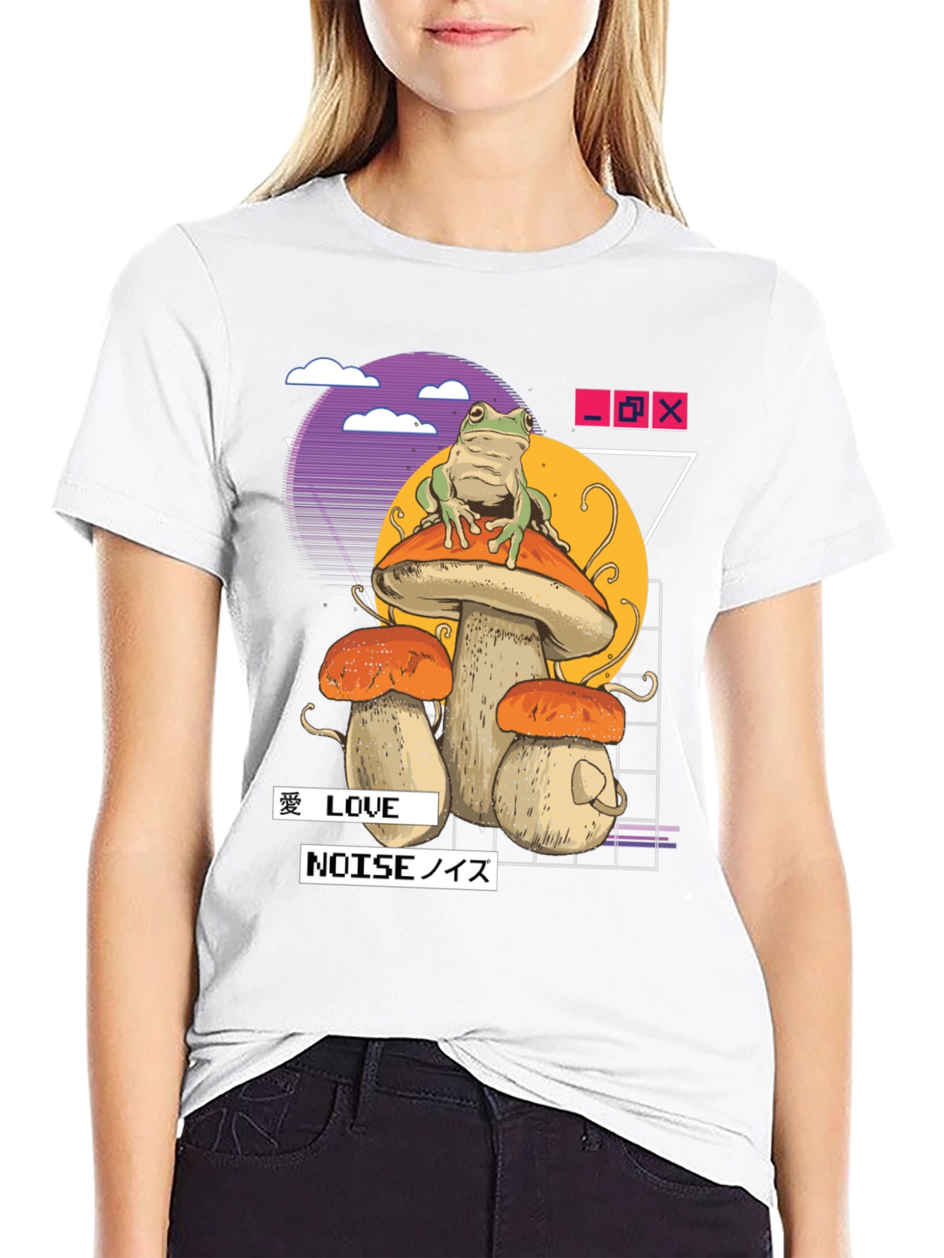 Frog on Mushroom Aesthetic T-Shirt