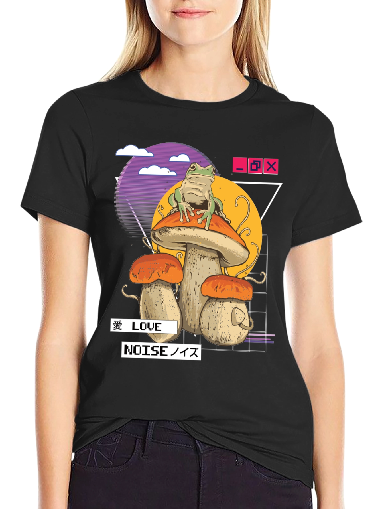 Frog on Mushroom Aesthetic T-Shirt