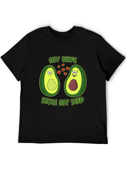 My Wife Stole My Seed Avocado Couple T-Shirt