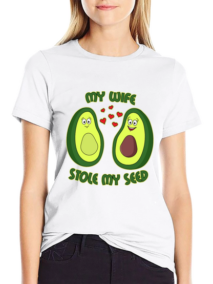 My Wife Stole My Seed Avocado Couple T-Shirt