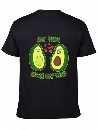 My Wife Stole My Seed Avocado Couple T-Shirt