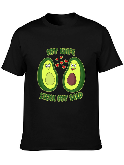 My Wife Stole My Seed Avocado Couple T-Shirt
