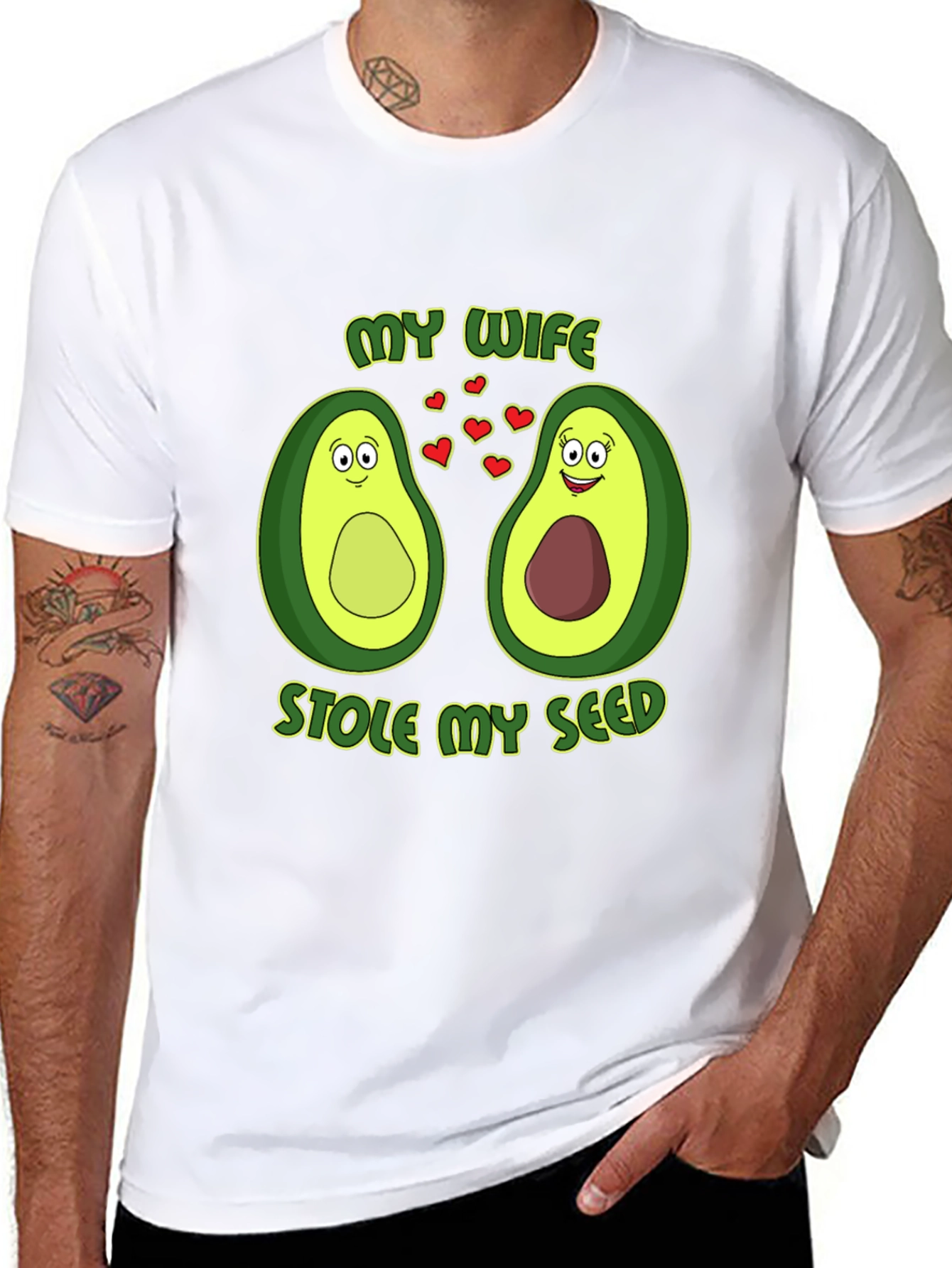 My Wife Stole My Seed Avocado Couple T-Shirt