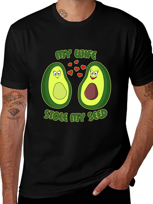 My Wife Stole My Seed Avocado Couple T-Shirt
