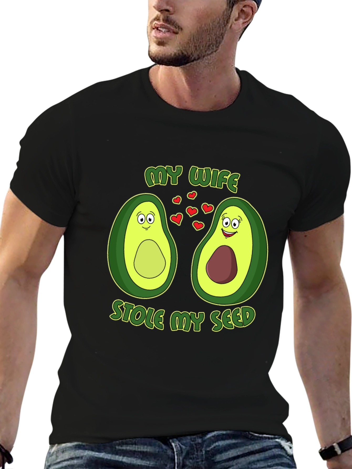 My Wife Stole My Seed Avocado Couple T-Shirt