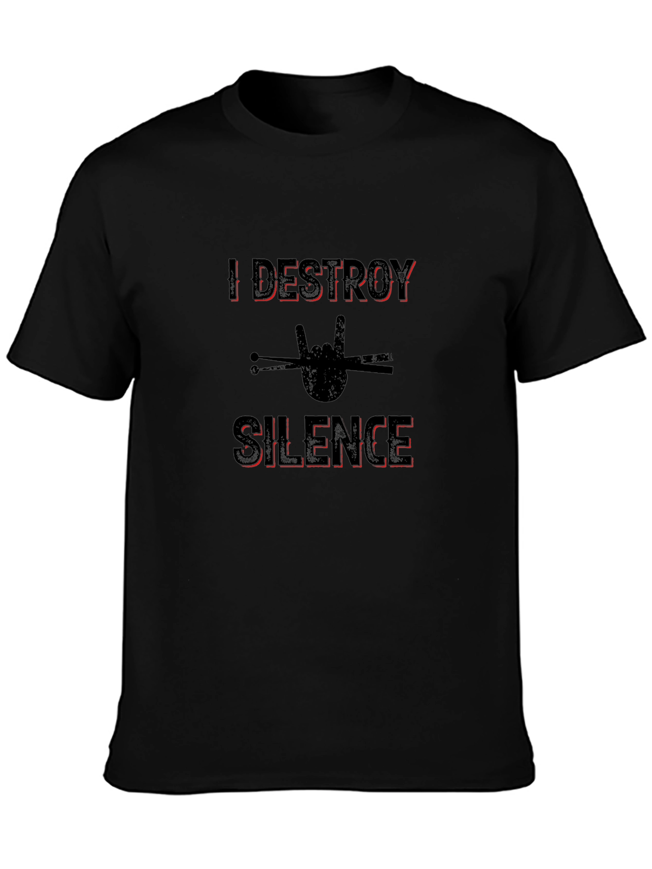 I Destroy Silence Drummer T-Shirt Rock Music