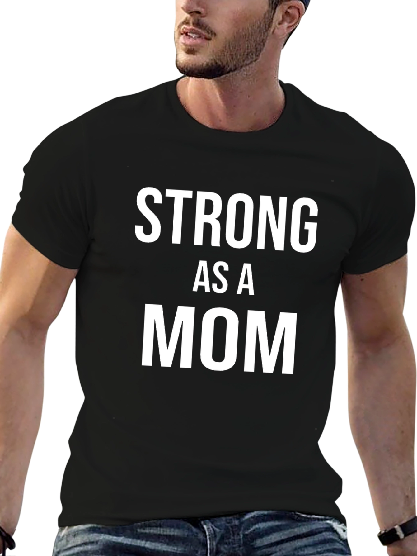Strong As A Mom Graphic T-Shirt