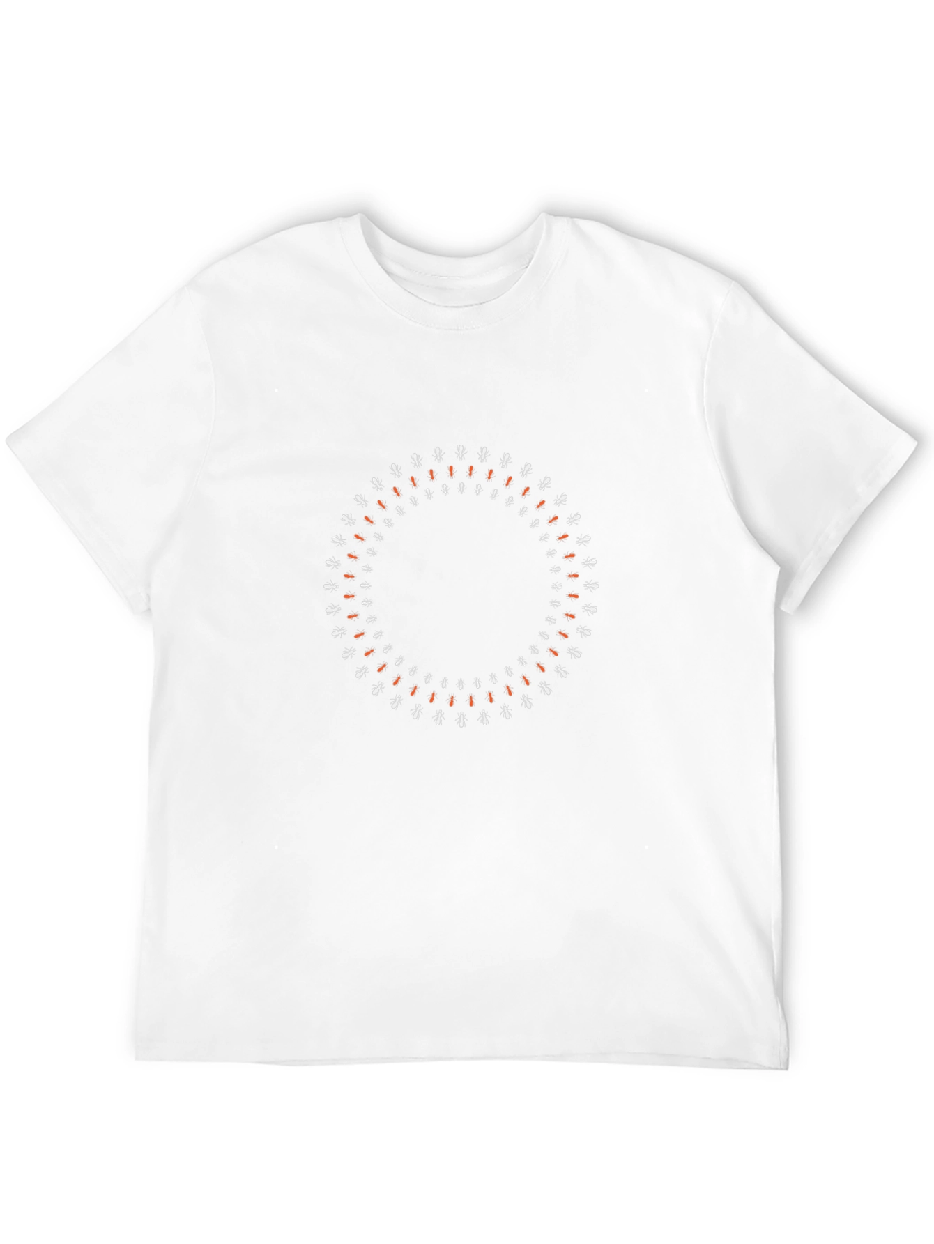 Abstract Circle Graphic Tee - Mens Black Casual Shirt