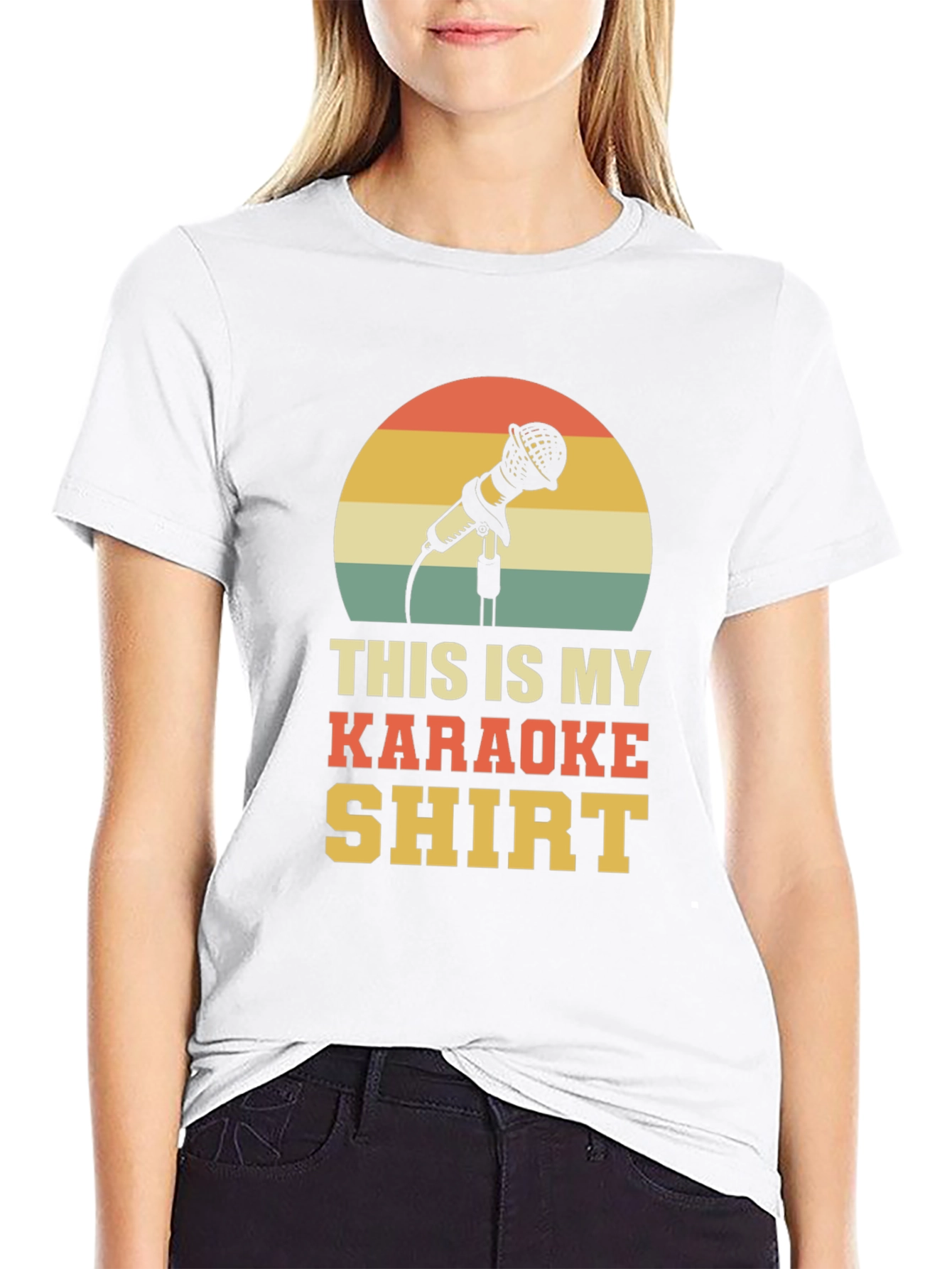 Karaoke Shirt - Retro Microphone Design