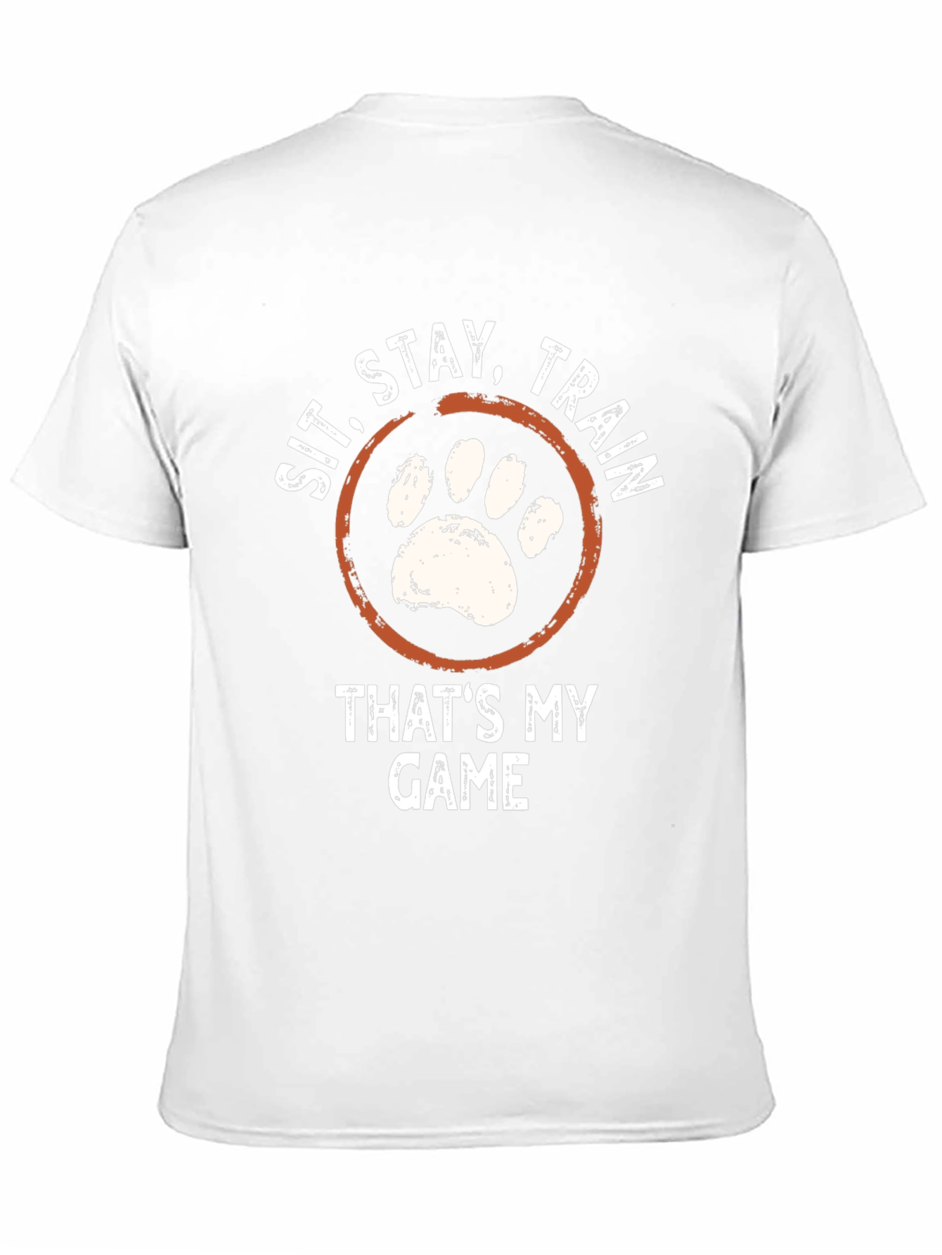 Sit Stay Train Dog Paw T-Shirt