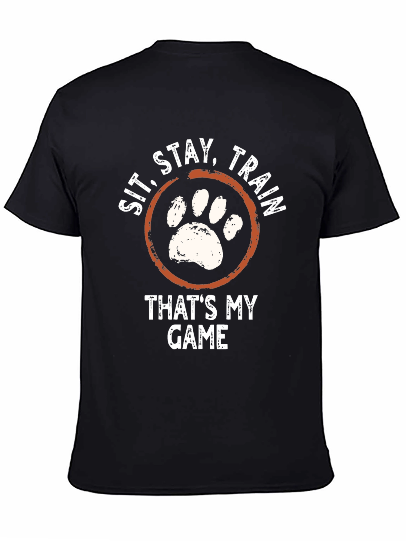 Sit Stay Train Dog Paw T-Shirt