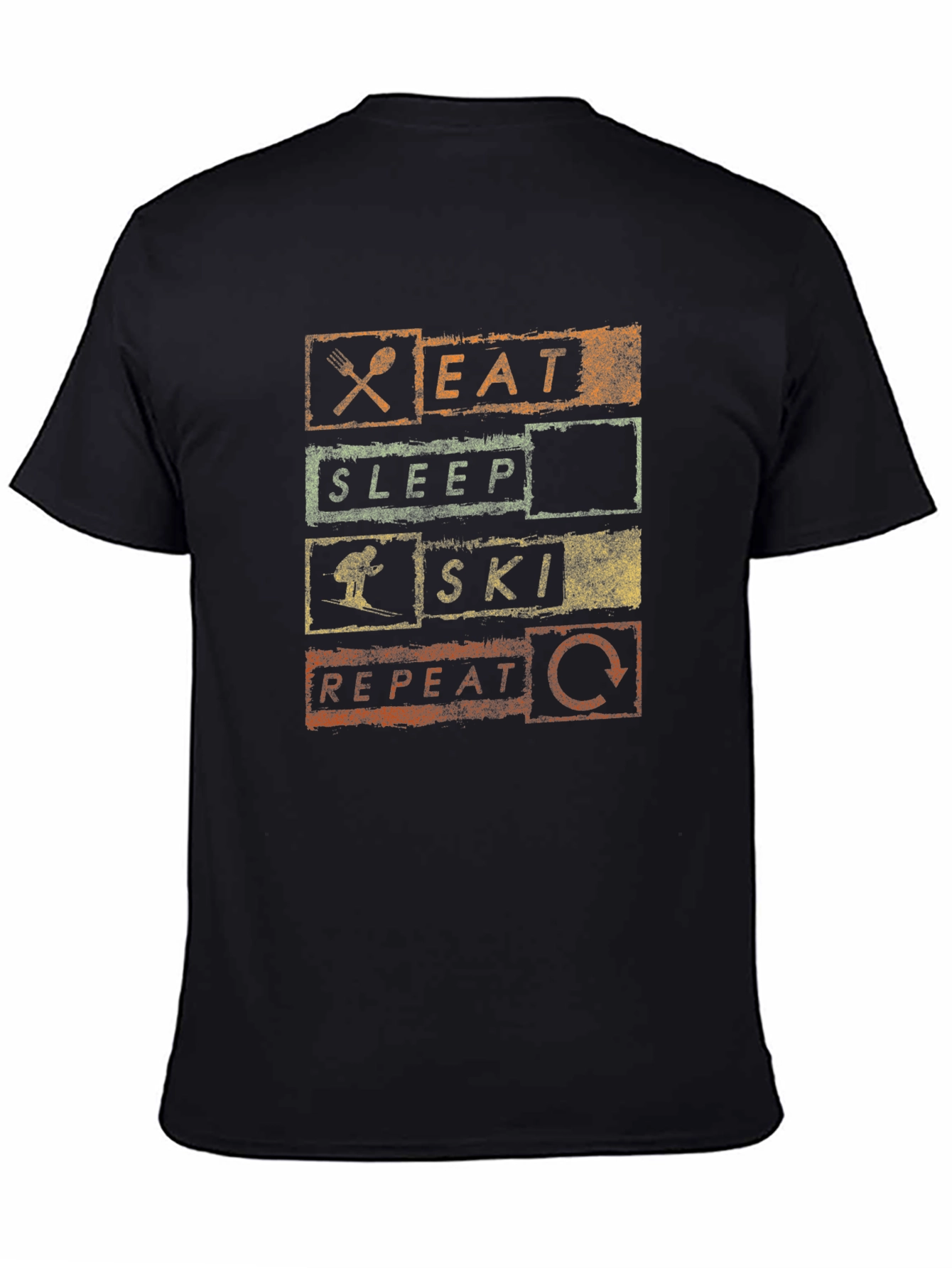 Eat Sleep Ski Repeat Graphic Tee