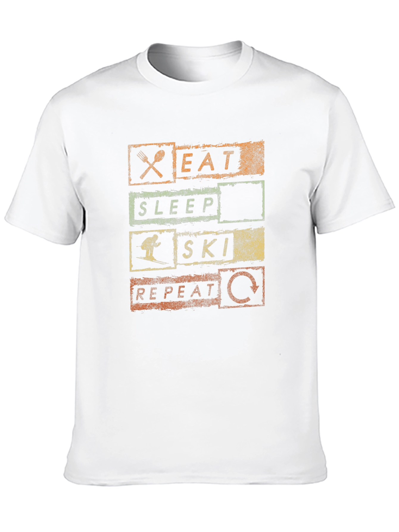 Eat Sleep Ski Repeat Graphic Tee