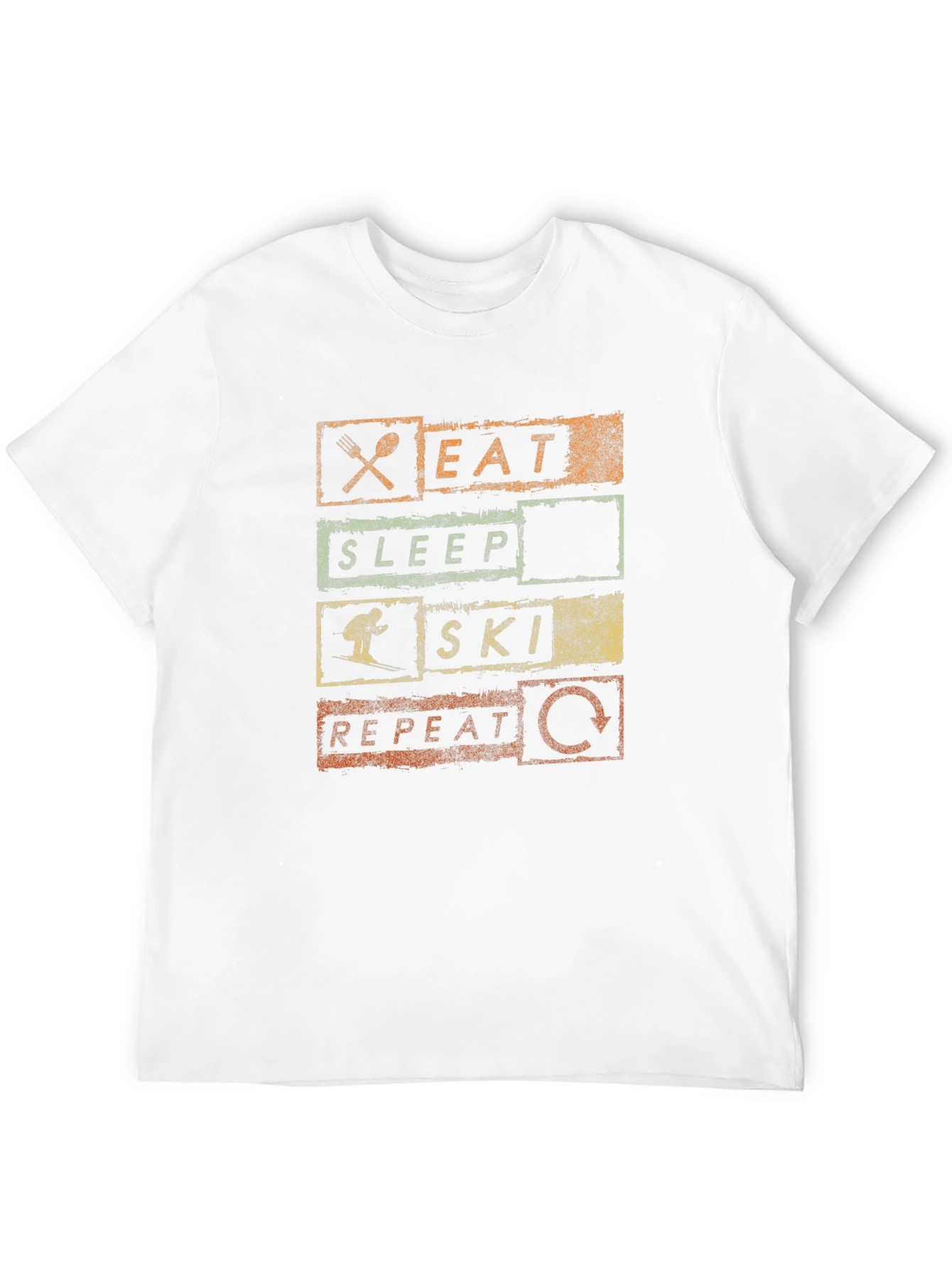 Eat Sleep Ski Repeat Graphic Tee
