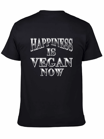 Happiness is Vegan Now - Graphic T-Shirt