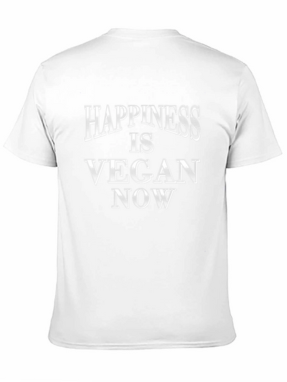 Happiness is Vegan Now - Graphic T-Shirt