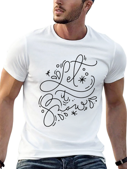 Let it Snow Black Graphic Tee
