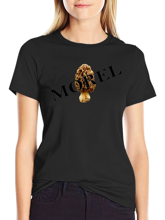 Morel Mushroom Graphic Tee - Black Unisex T-Shirt