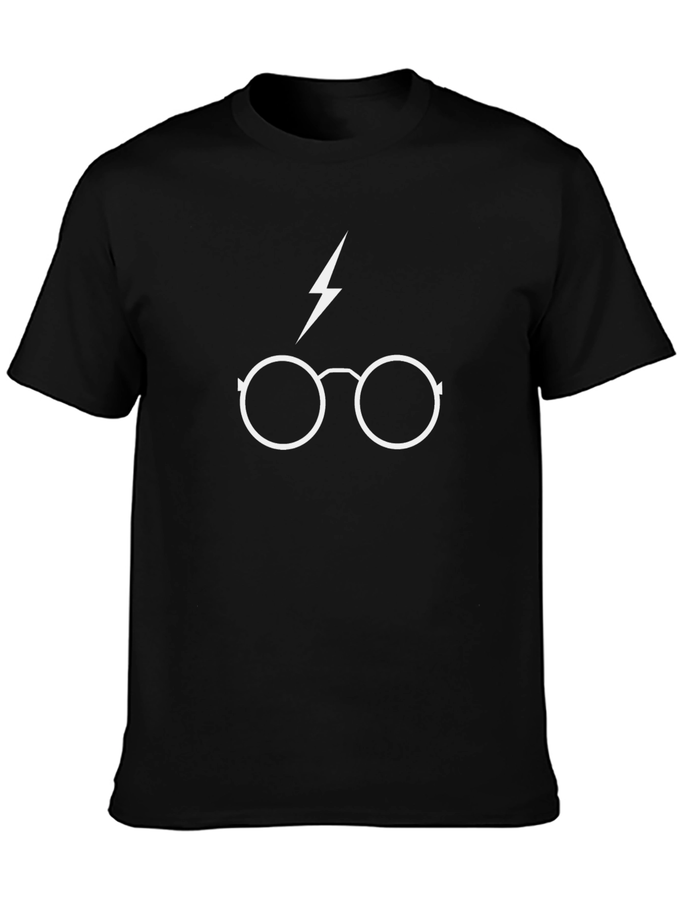 Harry Potter Glasses T-Shirt - Lightning Bolt Black Tee