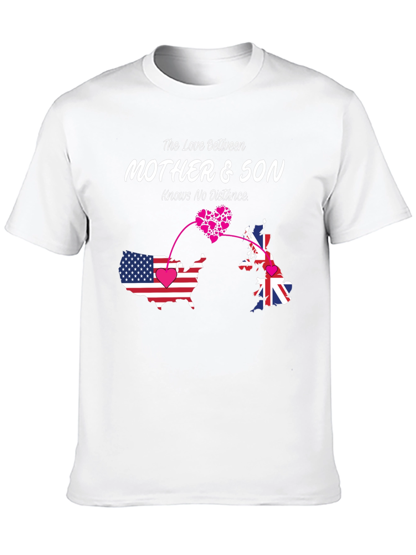 Mother & Son Love Knows No Distance Black T-Shirt