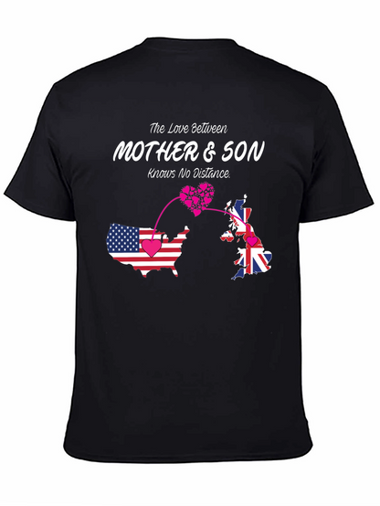 Mother & Son Love Knows No Distance Black T-Shirt