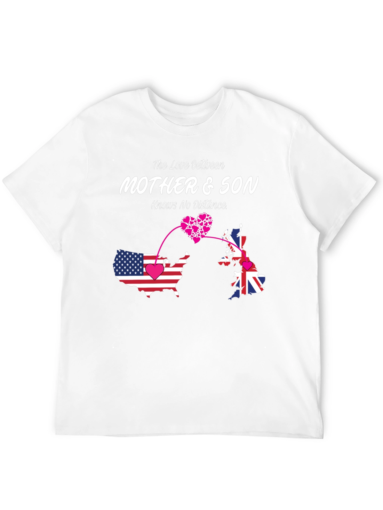 Mother & Son Love Knows No Distance Black T-Shirt