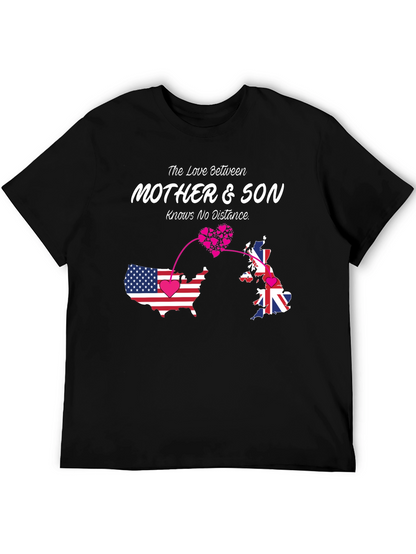 Mother & Son Love Knows No Distance Black T-Shirt