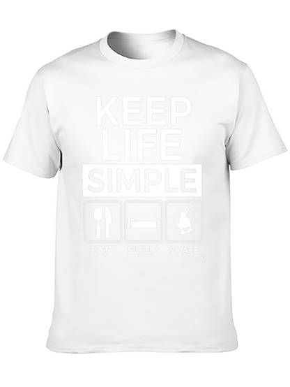 Keep Life Simple T-Shirt: Eat Sleep Skate