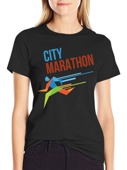 City Marathon Graphic Tee - Stylish Runners Shirt
