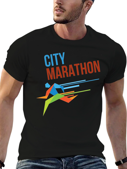City Marathon Graphic Tee - Stylish Runners Shirt