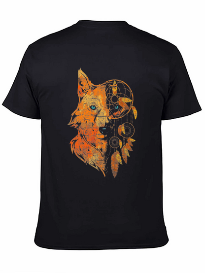 Wolf Dreamcatcher Graphic Tee - Black