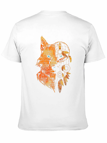 Wolf Dreamcatcher Graphic Tee - Black