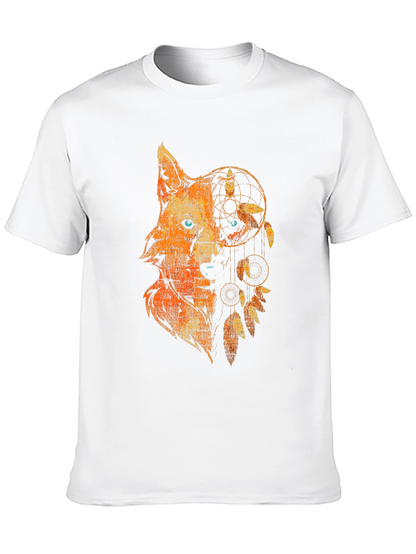 Wolf Dreamcatcher Graphic Tee - Black