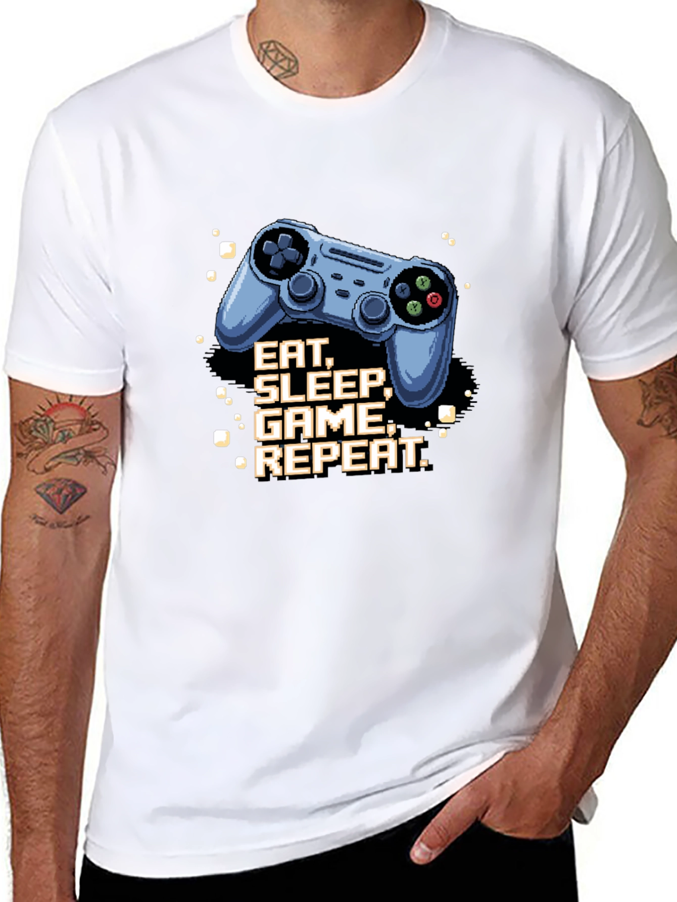 Eat Sleep Game Repeat Gamer T-Shirt