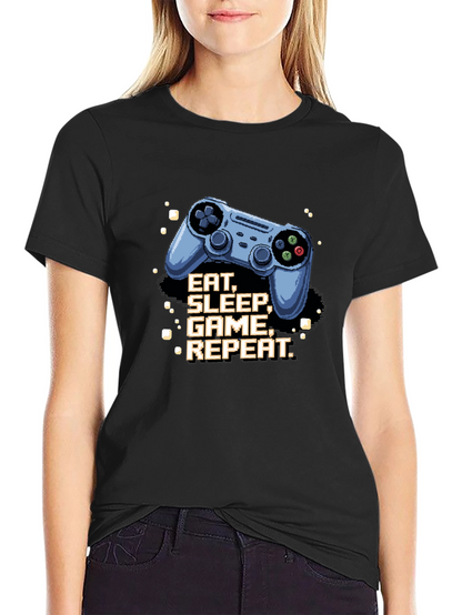 Eat Sleep Game Repeat Gamer T-Shirt